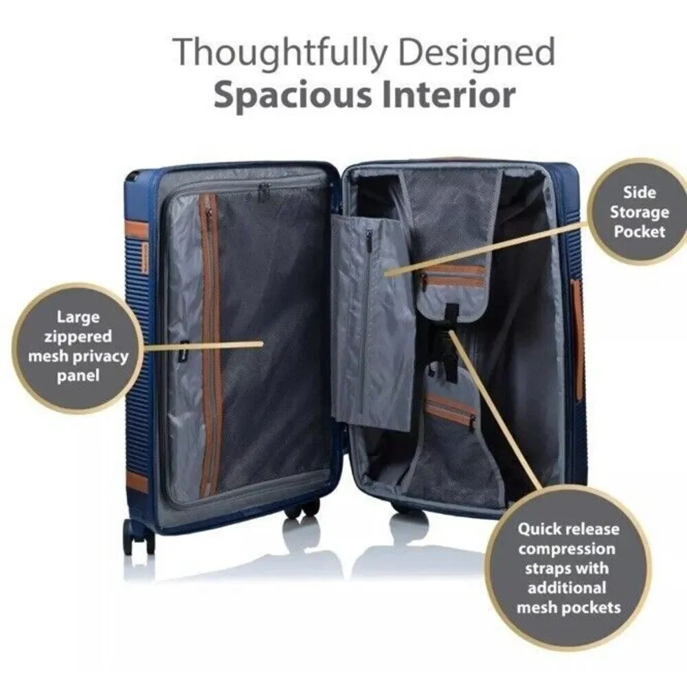Vintage Air 20 in. Carry on Hardside Spinner Luggage with USB Port, travel bag